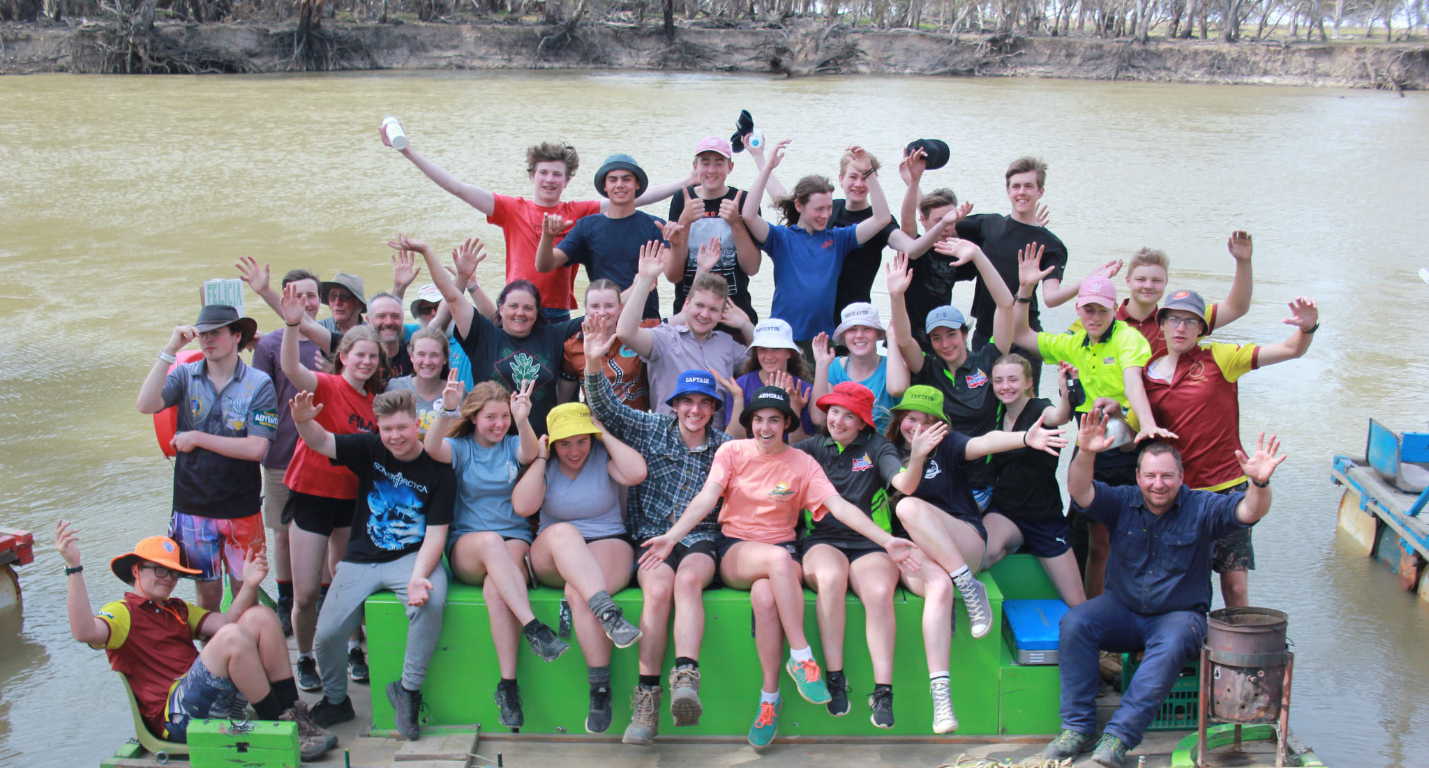 Scouts water activity on the river